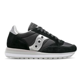 Saucony Zwart/Zilver Sneakers voor Vrouwen - Dames - Sneakers - Zwart - 37 1/2 EU - Leer - Schoenen