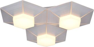 Wofi Leuchten Plafoniera Dimmerabile Tramite Interruttore A Parete Plafoniera Led Soggiorno, Alluminio Spazzolato, 15w 1200lm Bianco Caldo, Lxh 40x8,5 Cm Wofi 9165.