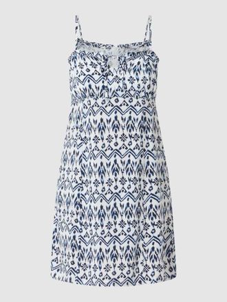 Only Minikleid mit Allover-Muster in Blau, Gr&ouml;&szlig;e L