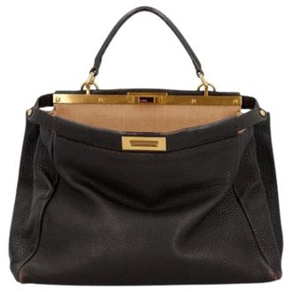 Fendi Pre-owned Handbags, female, Brown, Size: ONE SIZE Pre-owned Peekaboo Shoulder Bag