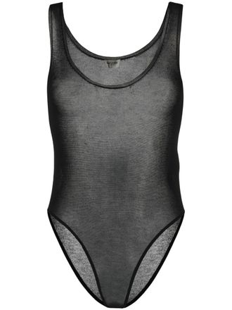 Saint Laurent Mouwloze body - Zwart