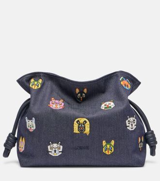 Loewe x Louis Wain clutch Flamenco Cats Medium de lona