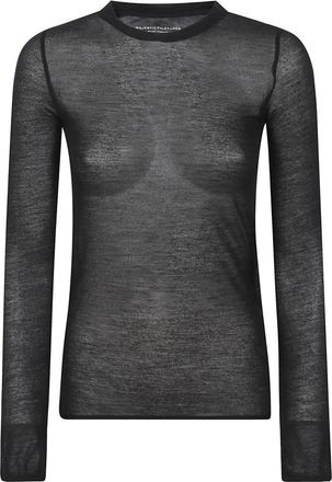 Majestic Filatures Zwarte Micromodal Cashmere T-shirts Polos - Dames - Longsleeves - Zwart - S - Kasjmier - Tops