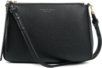 Tory Burch Perry zip-top leather shoulder bag - Nero
