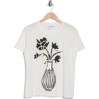 Desigual Flower Vase Semisheer Knit T-Shirt in White at Nordstrom Rack, Size Xx-Large