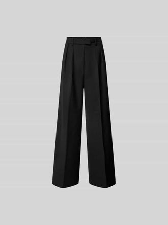 Anine Bing Straight Fit Stoffhose mit Bundfalten in Black, Gr&ouml;&szlig;e 34