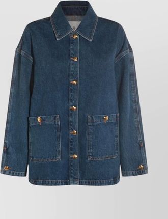 Anine Bing collared jacket structured front pockets