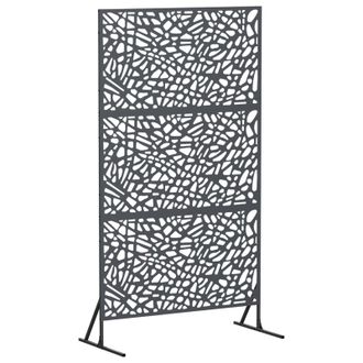 vidaXL Schermo Per Privacy 100 X 50 X 180 Cm Acciaio Antracite Vidaxl