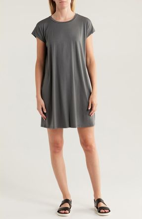Eileen Fisher Boxy Crewneck Dress in Slate at Nordstrom Rack, Size X-Large