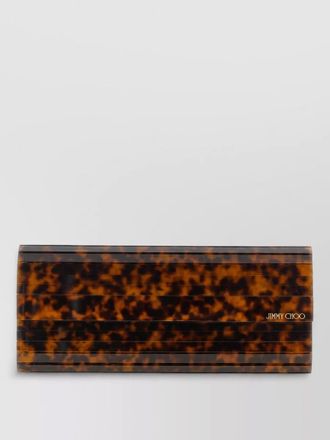 Jimmy Choo London sweetie clutch bag chain strap tortoiseshell