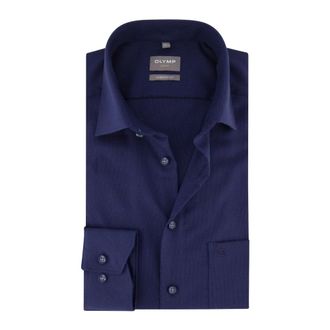 Olymp Olymp, Heren, Overhemden, Blauw, Maat: 2XL Katoen