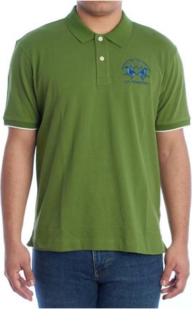 La Martina Polo Shirt met Korte Mouwen - Heren - Polos - Groen - S - Katoen - Tops