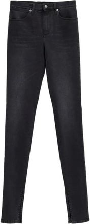 Gucci Jeans, Dames, Zwart, W28, Denim, Washed Cotton Denim Skinny Pants