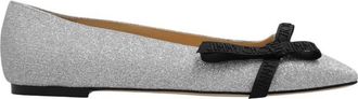 Jimmy Choo London Womens Veda Glitter Ballerina Flats, Brand Size 34.5 ( US Size 4.5 )