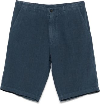 Corneliani Shorts in lino - Blu
