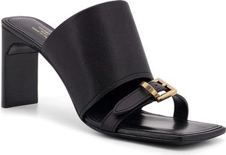 Balenciaga Womens Black Leather Bel Air Sandals - Size EU 38