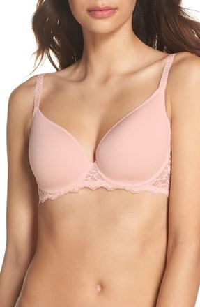 Simone P&eacute;r&egrave;le Caresse Underwire Plunge Bra in Blush at Nordstrom, Size 34B