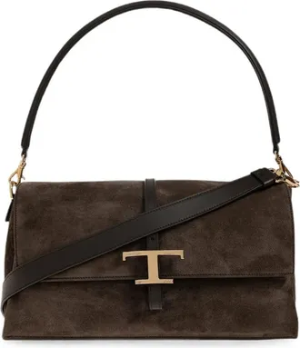 Tod's T Timeless Suede Shoulder Bag