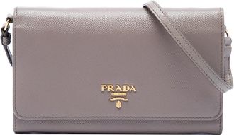 Prada Pre-owned Prada Saffiano Wallet on Strap Ladies MYSE9N7MRRF8R7NP