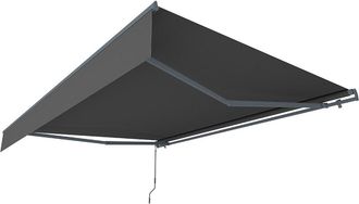 Concept Usine Toldo manual de 3,95 x 3 m de aluminio con lona gris