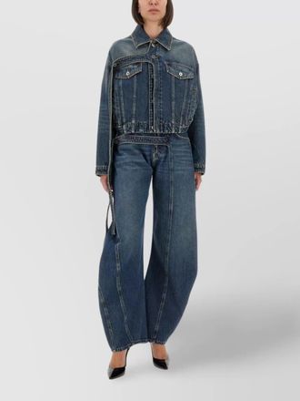 Jean Paul Gaultier denim oversized cropped jacket