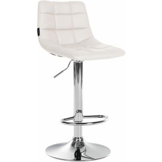 Clp Clp - Taburete De Bar Jerry En Piel Sint&eacute;tico Blanco Cromado