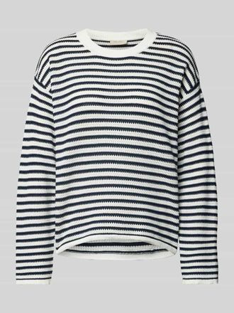 Freequent Strickpullover mit gerippten Abschl&uuml;ssen Modell Domo in BLACK, Gr&ouml;&szlig;e XS