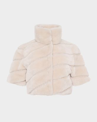 Gorski Diagonal Select Lamb Shearling Bolero Jacket