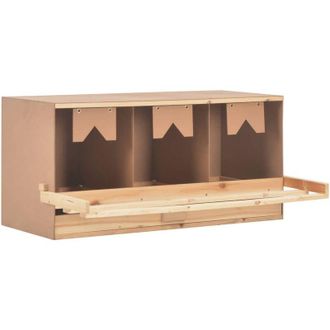 vidaXL Ponedero Para Gallinas 3 Compartimentos Madera Pino 96x40x45 Cm Vidaxl