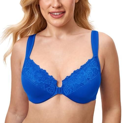 Delimira Femme Soutien Gorge avec Armatures Fermeture Devant