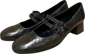 Gabor Womens Double Strap Chunky Heel In Bronze