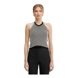 Simona Corsellini Tops, Dames, Zwart, L, Katoen, Top