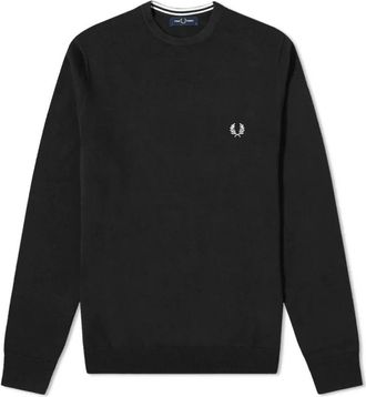 Fred Perry Hombre, Sudaderas, Negro, Talla: L