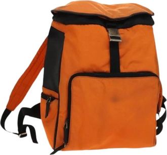 Gucci Pre-owned Nylon backpacks - Dames - Vintage Rugzakken - Oranje - ONE Size - Nylon - Vintage