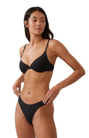 Cotton On Womens Refined High Side Brazilian Bikini Bottom in Black at Nordstrom, Size X-Large