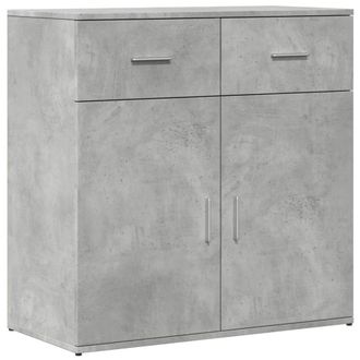 Berkfield Home Sideboard Concrete Grey 79x38x80 cm Engineered Wood | Size: 79 x 38 x 80 cm