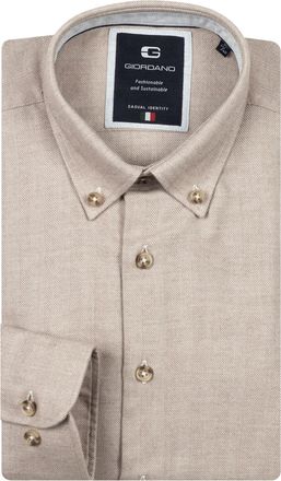 Giordano overhemd beige button down