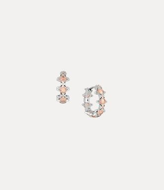 Vivienne Westwood Warwick Earrings Platinum-peach-cz Platinum-peach-cz Women