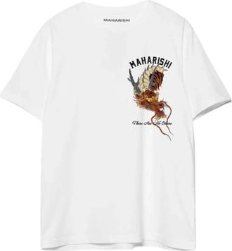 maharishi Draken Tijger Tour Tee - Heren - T-shirts - Wit - L - Katoen - Tops