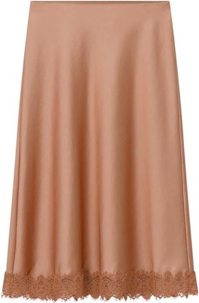 Luisa Cerano Satijnen Midirok - Dames - Midirokken - Oranje - L - Satijn - Rokken