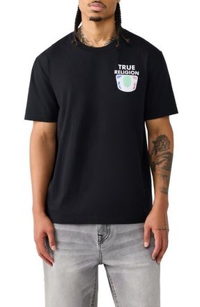 True Religion Buddha MFG Cotton Graphic T-Shirt in Jet Black at Nordstrom, Size Xxx-Large