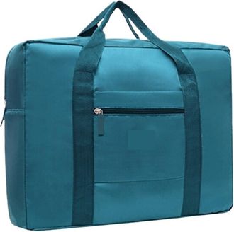 Generic Foldable Travel Duffel Bag Lightweight,Compatible For Women and Men Tote Carry On Luggage Weekender Overnight(Blueish Green)