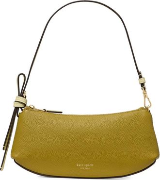 Kate Spade New York loop colorblock pebble leather pochette shoulder bag in Laurel Leaf at Nordstrom