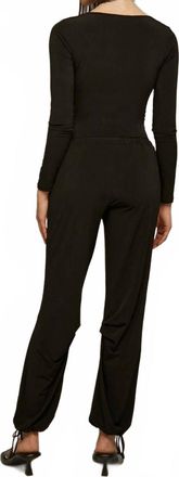 Lanston Straight Leg Rib Pant In Black