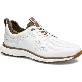 Johnston & Murphy H6 Luxe Waterproof Sneaker in White Waterproof Full Grain at Nordstrom, Size 11.5
