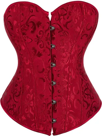 Generic Women Black Pvc Basque and Corsets Underbust Waist Training Corset Black Vinyl Shapwear With Tight Lace up Floral Plus Size Vintage Corset Steel Boned