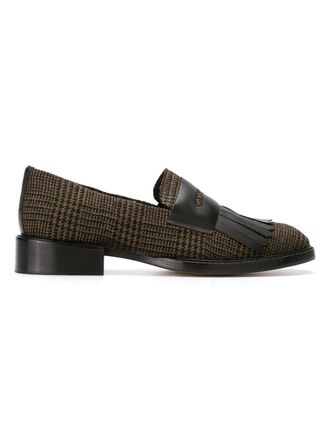 Sarah Chofakian fringed loafers - Marrone