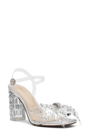 Betsey Johnson Pratt Ankle Strap Sandal in Silver at Nordstrom, Size 6.5