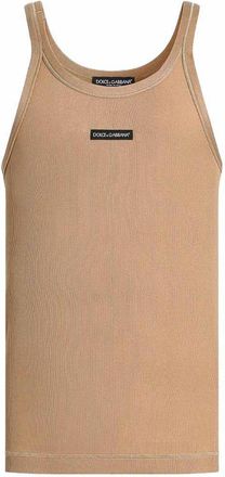 Dolce & Gabbana Cotton tank top with label