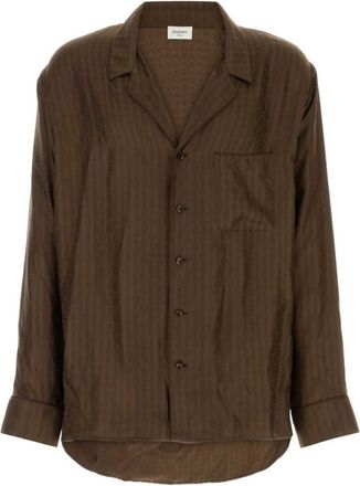 Saint Laurent Brown Relaxed Textured Shirt